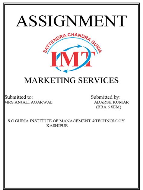 ASSIGNMENT Front Page Format | PDF