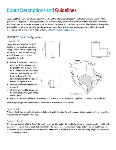 Booth Descriptions and Guidelines | South West Music Show