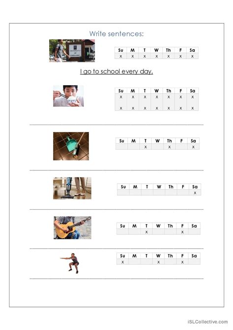 How Often - Once, twice, every guide…: English ESL worksheets pdf & doc