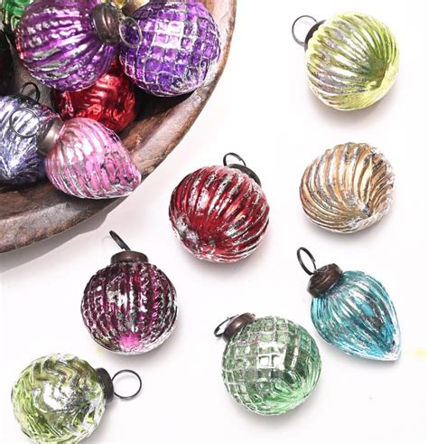 Amazon.com: 12 Vintage Christmas Balls Ornament- Antique Glass ...