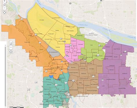 Printable Portland Neighborhood Map