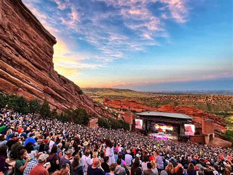49521. There Goes the Sun: Sunset at Red Rocks Amphitheater, Colorado ...