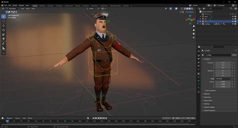 Adolf Hitler Cartoon Character - 3D Model by Elegant Mesh 3D