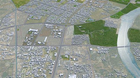 Gandhinagar City Gujarat India 3D Model 20km by 3dstudio