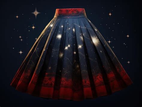 A black and red skirt with stars | Premium AI-generated image