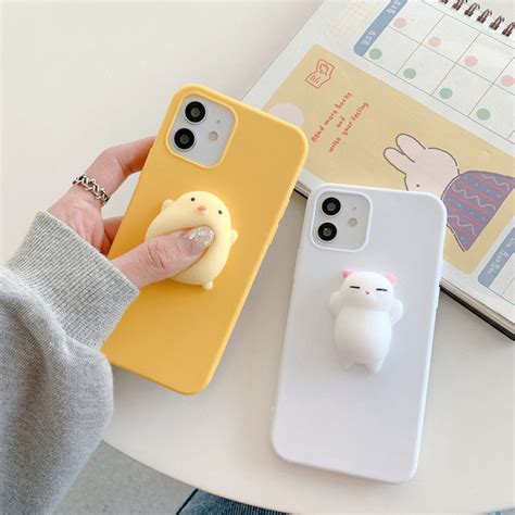 即ハイ 】☆ プニプニ キャラクター ケース ☆ T085 iphone14 / iphone14pro / iPhone13mini ...