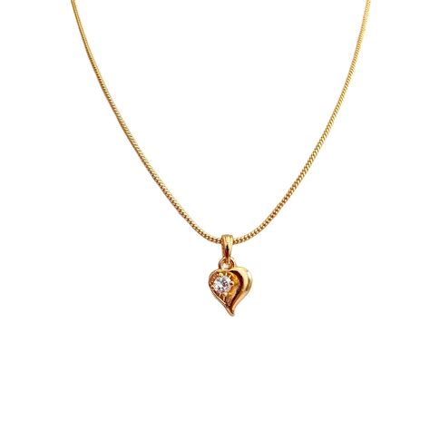 Buy NC - NAWAB COLLECTION Heart Chimta Pendant Chain Neckleace Pendant ...