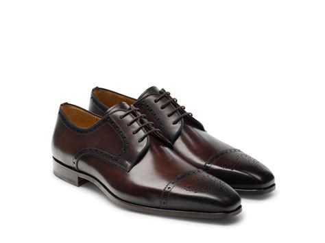 ITALIAN LEATHER BROWN BROGUE SHOE – Elba Dorata