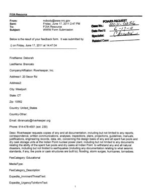 Fillable Online FOIA Resource Request Submission Fax Email Print ...