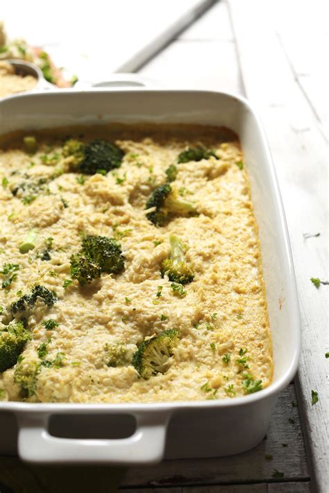 cheesy broccoli cauliflower rice casserole