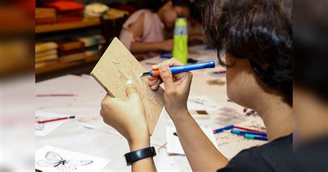 Wood Carving Workshop at Fabindia