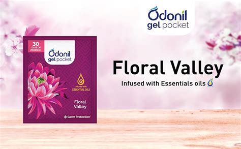 Odonil Gel Pocket - Floral Valley | Infused with Essential Oils | Germ ...