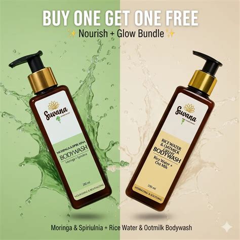 Combo: Ricewater Bodywash & Moringa Bodywash – Madras Sarees