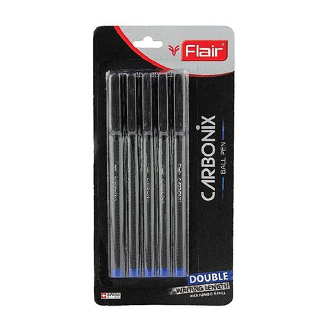 Flair Carbonix Blue Ink Ball Pen-Pack of 5 – SCOOBOO