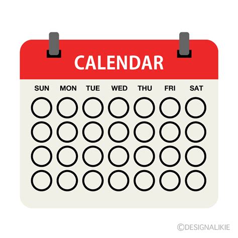Circle Calendar Clip Art Free PNG Image｜Illustoon