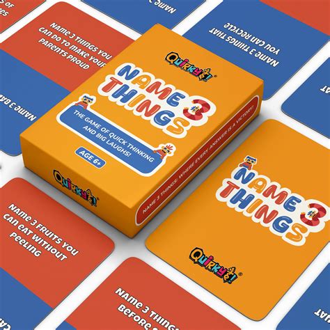 Quirky Hai Name 3 Things Card Game - Fun Educational Game | Perfect for ...