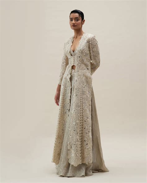 Hibiscus Bunnai Overlay Jacket Set