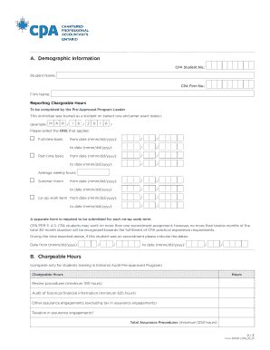 Chargeable Hours Form Cpa Ontario - Fill Online, Printable, Fillable ...