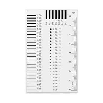 HARFINGTON High Precision SEC Size Estimation Chart 8cm 0.5mm ...