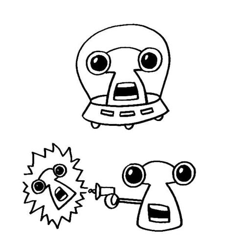 Alien Doodle Coloring Pages 的图像结果