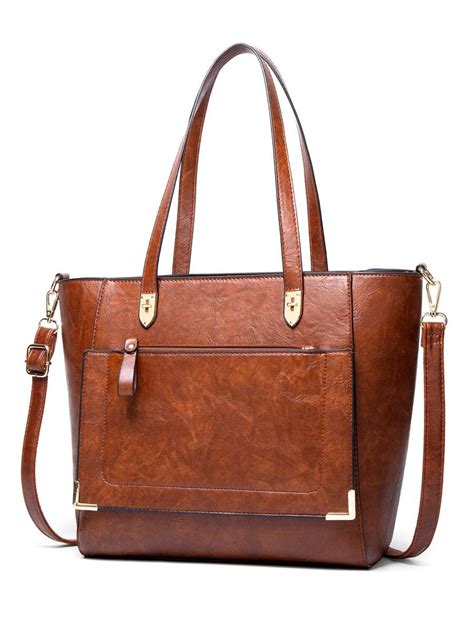 EMERY ROSE Vintage Design Large Capacity Tote Bag | SHEIN USA
