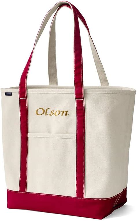 Buy Lands' End Open Top Long Handle Canvas Tote Bag Online at Lowest ...