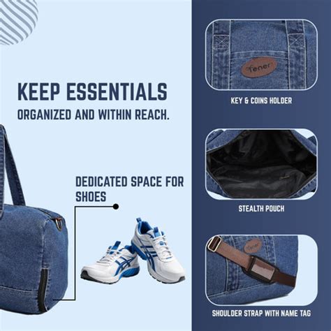 Flipkart.com | TENER Unisex Premium Denim Gym & Travel Duffle Bag ...