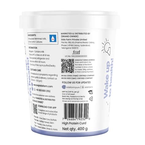 High Protein Curd – Sid's Farm