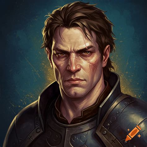 Tall white man with brown hair, brown eyes, and facial scars on Craiyon