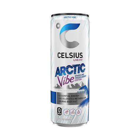 Celsius Sparkling Arctic Vibe Frozen Berry Energy Drink, 12 fl oz ...