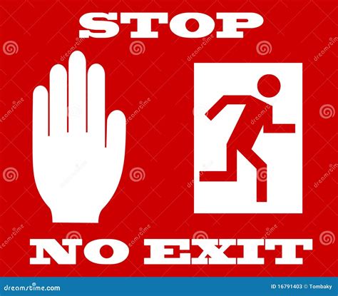 Sign No Exit Stock Photos - Image: 16791403