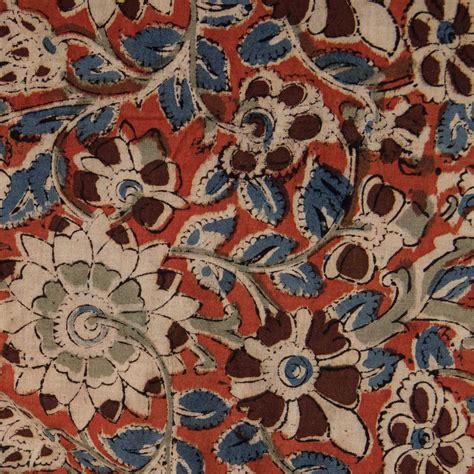 Kalamkari Handblock Printed Cotton Fabric – BOMBAY LOOMS