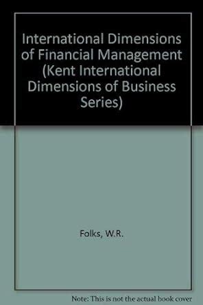 Buy International Dimensions of Financial Management (Kent ...
