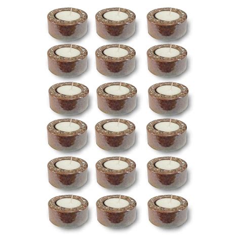 Buy Yaya Cafe Glazed Metallic Diya Tealight Candle Holder Set of 18 for ...