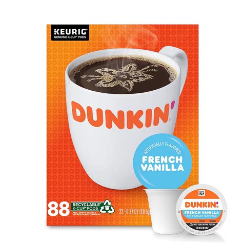 Dunkin' Donuts Coffee, French Vanilla Flavored Coffee, K Cup Pods for ...