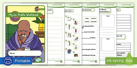 Grade 3 Phonics: un- prefix Workbook