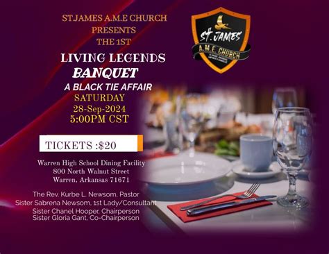 St. James A.M.E. Church 1st Living Legends Banquet, Warren High School ...