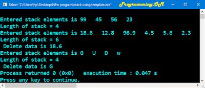 Stack Program Using C 的图像结果