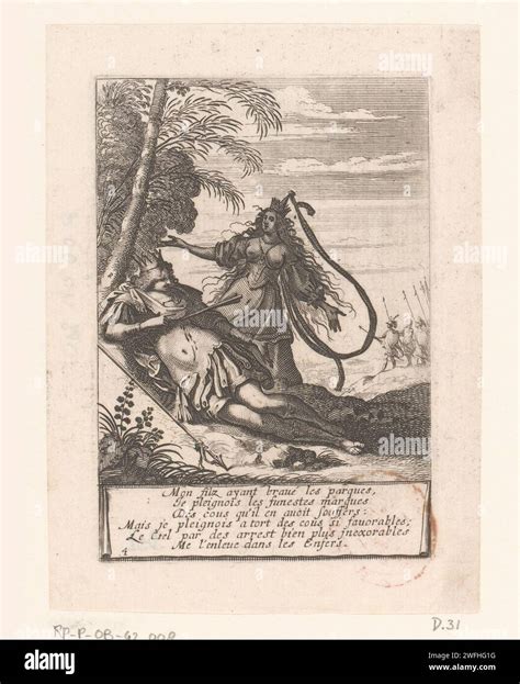 King Joram pierced by an arrow, Jezebel stands next to him, Abraham ...