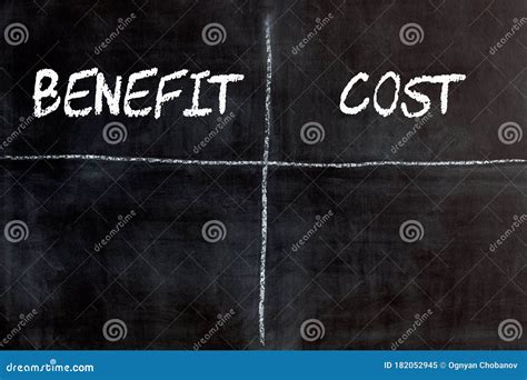 Benefit Cost Concept stock image. Image of investment - 182052945