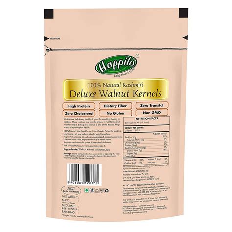 Happilo 100% Natural Deluxe Kashmiri Walnut Kernels, 200 gm Price, Uses ...