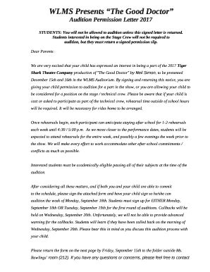 WLMS Presents The Good Doctor - wlms hcpss Doc Template | pdfFiller