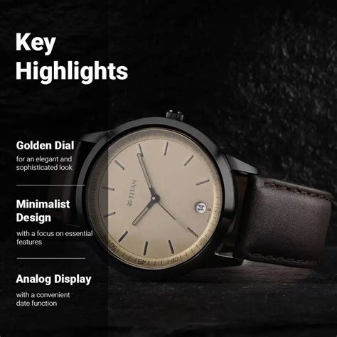 Buy Online Titan Men's Timeless Style Watch: Refined Gold Dial and ...