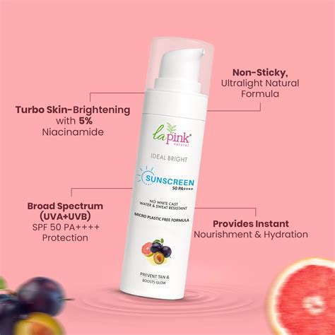 Ideal Bright Sunscreen SPF 50 | Brightening & UV Protection – La Pink