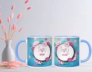 Buy NH10 DESIGNS I Love You Didi Jiju Printed Couple Coffee Mug for ...