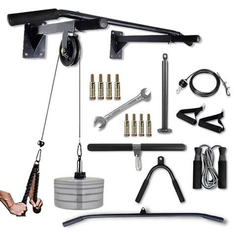 FIRE FITNESS Bicep,Triceps Exercise Cable Pulley System Attachments Gym ...