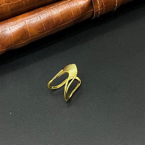 Silver Vanki Ring Gold Finished V07 – Silver Store Chennai
