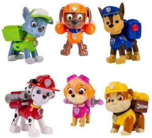 HALO NATION Pack of 6 Paw Patrol Racers Vehicle Set- Marshall, Chase ...