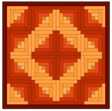 Image result for Log Cabin Quilt Block Tutorial