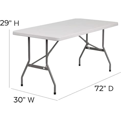 Buy 6 Pack 6 Foot X 30 Inch. Heavy-Duty Granite White Plastic Folding ...